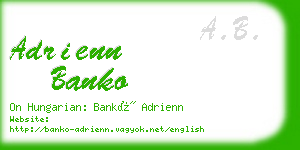 adrienn banko business card